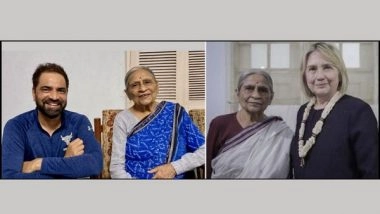 Business News | Hillary Clinton and Jay Patel Pays Homage to Elaben Bhatt