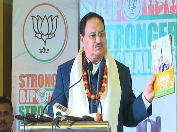 JP Nadda Releases BJP Manifesto For Meghalaya Polls