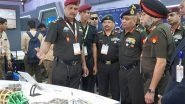 India News | Army Chief General Manoj Pande Reviews Innovative Projects Undertaken by Personnel at Aero India