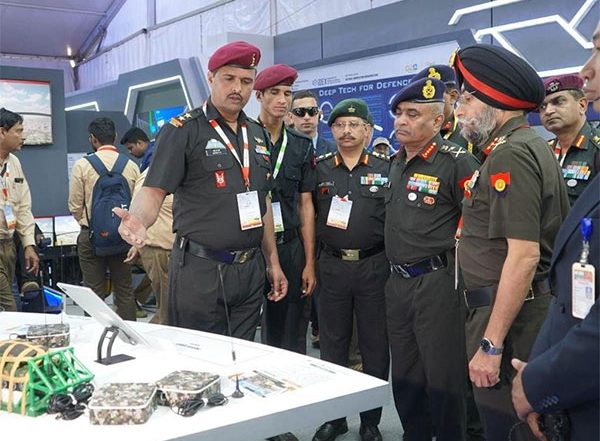 India News | Army Chief General Manoj Pande Reviews Innovative Projects Undertaken by Personnel at Aero India