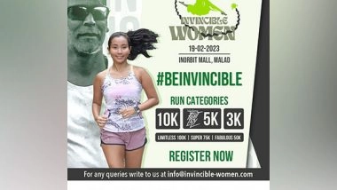 Business News | Milind Soman Announced as the Face of the 1st Edition of Invincible Women's Run in Mumbai Founded by Ankita Konwar