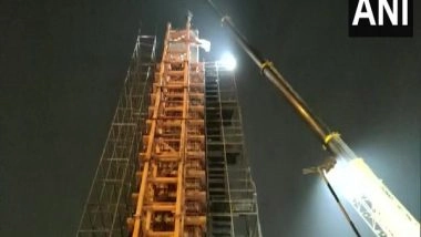 India News | Delhi: 1 Injured After Part of Under-construction Metro Pier Falls Near Haiderpur Badli