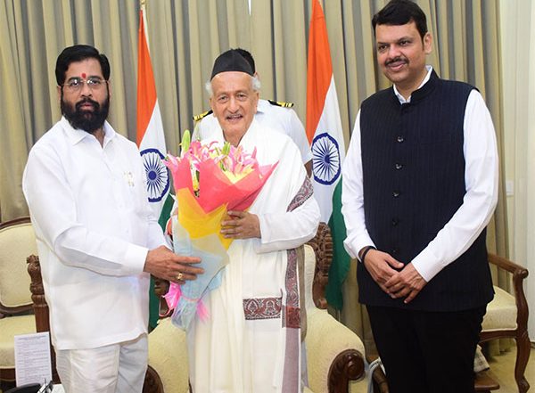India News | Maharashtra: CM Shinde, Dy CM Fadnavis Gives Fitting Send-off to Outgoing Governor Bhagat Singh Koshyari