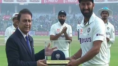 Sports News | A Lot of Similarities Between Life and Test Cricket: Cheteshwar Pujara on Being Felicitated by Gavaskar on Occasion of 100th Game