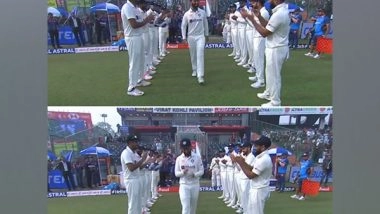 Sports News | Watch: Cheteshwar Pujara Receives Guard Of Honour from Team India on His 100th Test