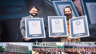 Business News | Akshar Yoga Creates Triple Guinness World Records in 3 Yoga Asanas