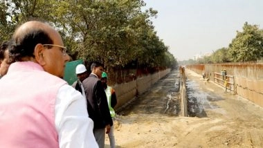 India News | Delhi L-G Inspects Progress of Airport Drain Project in Dwarka; to Be Completed by June 2023