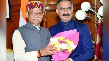 India News | Himachal Pradesh CM Greets Shiv Pratap Shukla on Assuming Office of Governor