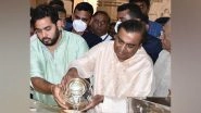 India News | Mukesh Ambani, Son Akash Visit Somnath Temple on Maha Shivratri