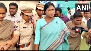 India News | Telangana Police Detains YSRTP Chief for Making Derogatory Remarks Against Mahabubabad MLA, BRS Protest