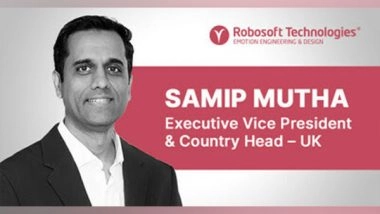 Business News | Samip Mutha Joins Robosoft Technologies as Head of UK Operations from RPG Group