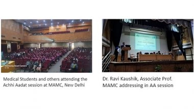 Business News | Maulana Azad Medical College (MAMC), New Delhi Witnessed Achhi Aadat Session by JICA India