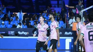 Sports News | PVL: High-Stakes Clash Between Hyderabad Blackhawks, Bengaluru Torpedoes to Close out Hyderabad Leg