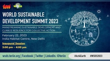 Business News | TERI's Annual Flagship Event WSDS to Open Tomorrow; Guyana Vice President, Union Environment Minister, and COP28 President-Designate to Inaugurate the Event