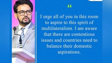 Business News | Aspire for Multilateralism by Balancing Domestic Aspirations, Says Anurag Thakur at G20 Event in Bengaluru