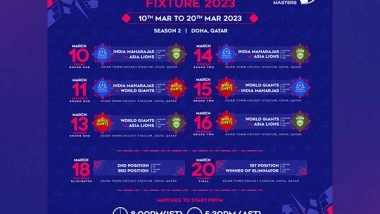 Sports News | LLC Masters to Kick off from March 10; India Maharajas, Asia Lions to Play Tournament Opener