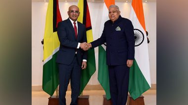 World News | Guyana's Vice President Bharrat Jagdeo Meets VP Jagdeep Dhankhar