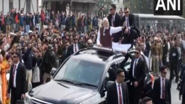 India News | Meghalaya Polls: PM Modi Holds Roadshow in Shillong