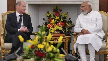World News | PM Narendra Modi Holds Talks with German Chancellor Olaf Scholz at Delhi's Hyderabad House