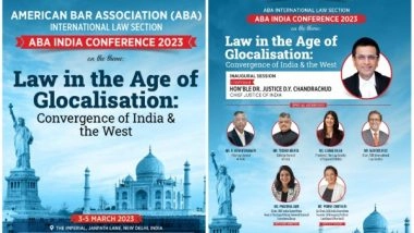 Business News | Chief Justice of India Dr Justice D.Y. Chandrachud to Inaugurate the American Bar Association India Conference 2023