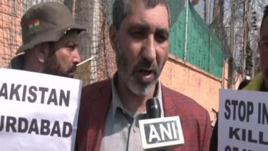 India News | J-K: Scores Participate in Dogra Front's Protest Against Killing of Kashmiri Pandit in Pulwama