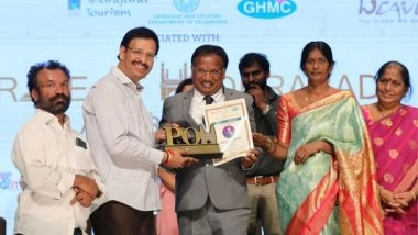 Business News | Venkateswarulu Jayavarapu, Managing Director of Vasantha Logistics, Wins Prestigious Pride of Hyderabad Award