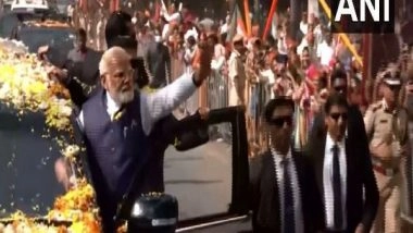 India News | Karnataka: PM Modi Holds Roadshow in Belagavi