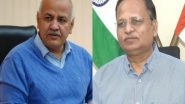India News | Delhi Ministers Manish Sisodia, Satyendar Jain Resign from Their Posts