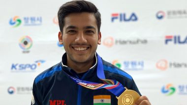 ISSF Shooting World Cup: Aishwary Pratap Singh Tomar Wins Gold in Men's Individual 50m Rifle 3 Positions Competition