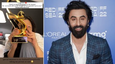 Alia Bhatt Wins Best Actress Trophy at Zee Cine Awards 2023; Gangubai Kathiawadi Actress Thanks Ranbir Kapoor for ‘Patiently’ Clicking Her Pic at 2am