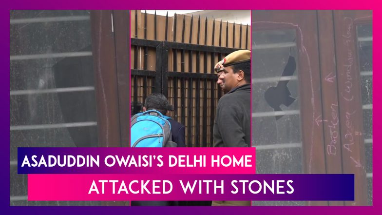 Asaduddin Owaisi&rsquo;s Delhi Residence Attacked With Stones; AIMIM Chief Lodges Complaint