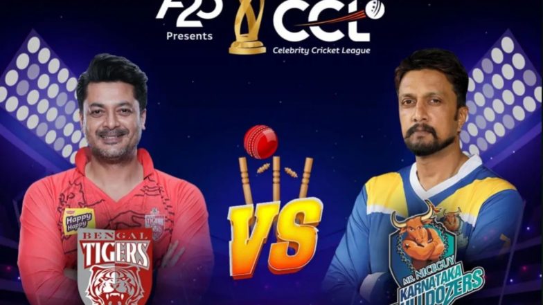 CCL 2023: Fans Celebrate as Celebrity Cricket League Begins With Kiccha Sudeepa's Karnataka Bulldozers Taking on Jisshu's Bengal Tigers in the First Match