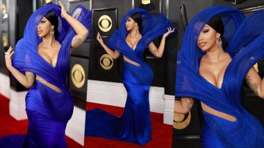 Grammys 2023 Red Carpet: Cardi B Wears Indian Couturier Gaurav Gupta's Creation to Attend 65th Annual Grammy Awards