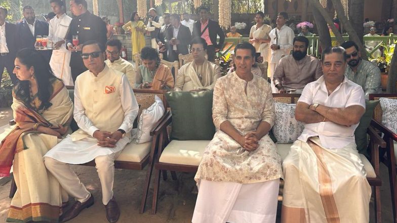 Kamal Haasan, Mohanlal, Aamir Khan, Akshay Kumar, Prithviraj Sukumaran, Karan Johar Clicked in a Single Frame at a Recent Wedding! (View Pic)