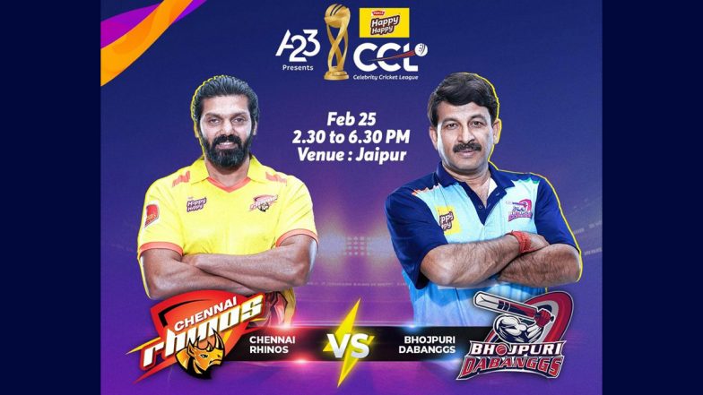 CCL 2023 LIVE Streaming: Watch Chennai Rhinos vs Bhojpuri Dabanggs, First Match Of Week 2, Celebrity Cricket League Game Online