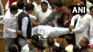 AAP vs BJP: Councillor Collapses at Delhi Civic Centre as Clashes Break Out Between Two Parties Councillors (Watch Video)