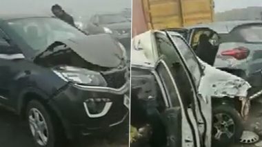 Video: Several Cars Collide on the Delhi-Meerut Expressway Due to Fog