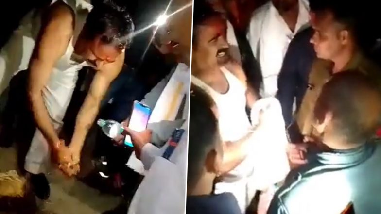 Video: Madhya Pradesh Minister Brajendra Singh Yadav Removes Kurta, Washes Himself After Itching Powder Thrown At Him During Vikas Yatra