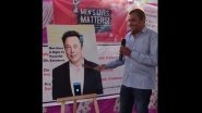 Elon Musk Puja in Bengaluru: Group of Male Activists Worship Tesla CEO for Purchasing Twitter; Watch Viral Video