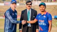 Scotland vs Nepal Live Streaming Online: Get Free Telecast Details of SCO vs NEP Match in ICC Men&rsquo;s Cricket World Cup League 2 on TV