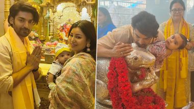 Gurmeet Choudhary Visits Siddhivinayak Temple With Wife Debina Bonnerjee, Daughters Lianna and Divisha on His Birthday (View Pics & Video)