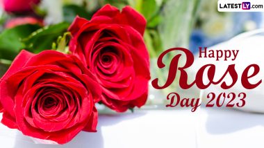 Rose Day 2023 Images & Happy Valentine’s Day HD Wallpapers for Free Download Online: Wish Happy Rose Day With WhatsApp Stickers, GIF Greetings, SMS and Romantic Quotes