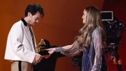 Grammy Awards 2023: Harry Styles Accepts Best Pop Vocal Album Trophy From Jennifer Lopez (Watch Video)