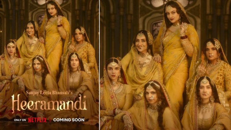 Heeramandi First Look Out! Sanjay Leela Bhansali's Netflix Series Stars Manisha Koirala, Sonakshi Sinha, Richa Chadha, Aditi Rao Hydari Among Others (Watch Video)