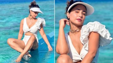 Hina Khan Soaks Up The Sun And Flaunts Her Toned Hot Bod In White Beachwear During Her Maldivian Holiday (View Pics)
