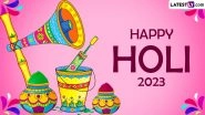 Happy Holi 2023 in Advance Wishes & Holi Images: WhatsApp Stickers, GIFs, Quotes, HD Wallpapers and SMS To Send on the Festival of Colours