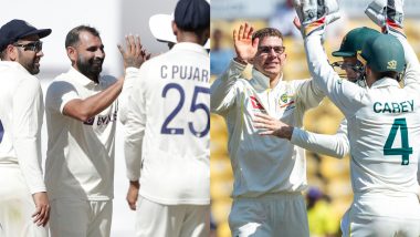 IND 21/0 in 9 Overs at Stumps | IND vs AUS Highlights 2nd Test 2023 Day 1: Rohit Sharma, KL Rahul Stand Strong for India After Australia Manage 263