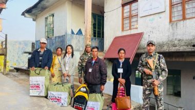 Meghalaya Assembly Elections 2023: Crossing Rivers, Trekking for Hours Election Officials Reach Polling Booths (See Pics and Video)