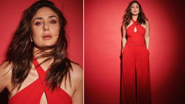 Kareena Kapoor Khan Spells Chic in Red Criss-Cross Halter Neck Top Paired With Matching Pants (View Pics)