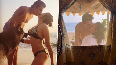 Bikini-Clad Kavita Kaushik Kisses Husband Ronnit Biswas on Beach As She Appreciates His Efforts on Her Birthday (Watch Video)